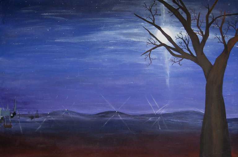 Blue Moonrise gifts Blue Moonrise painting