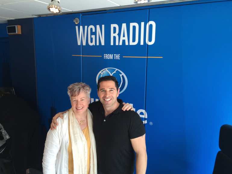 Anne Nordhaus-Bike and Frank Fontana at WGN Radio Anne Nordhaus-Bike astrology show on WGN Radio