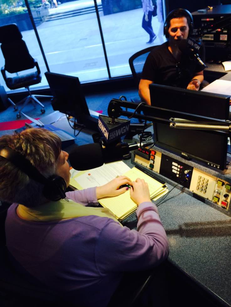 Anne Nordhaus-Bike and Frank Fontana at WGN Radio Sept 2015 Anne Nordhaus-Bike Sept 2015 astrology show on WGN Radio